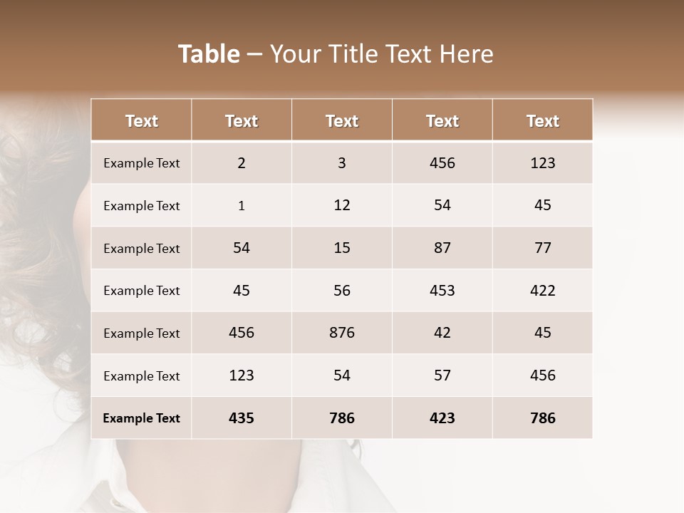 Young Hair Smile PowerPoint Template