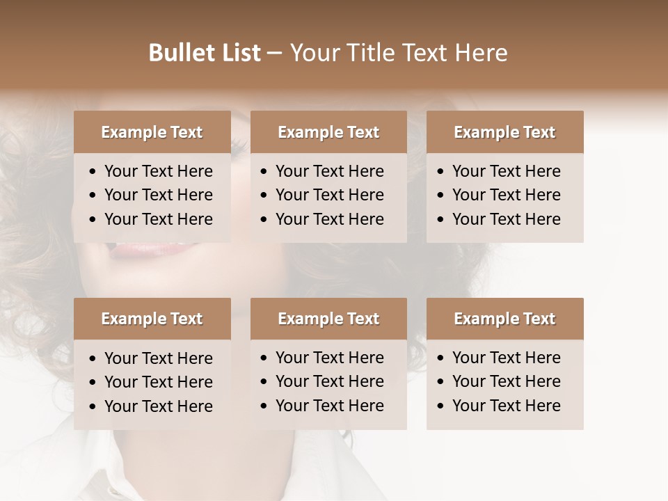 Young Hair Smile PowerPoint Template