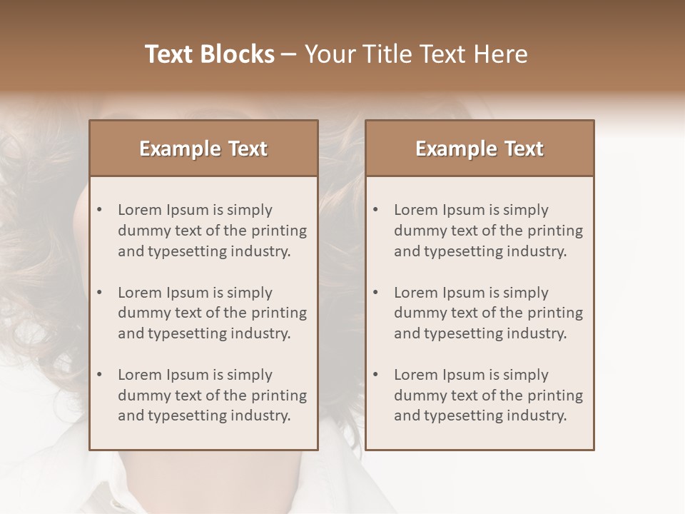 Young Hair Smile PowerPoint Template