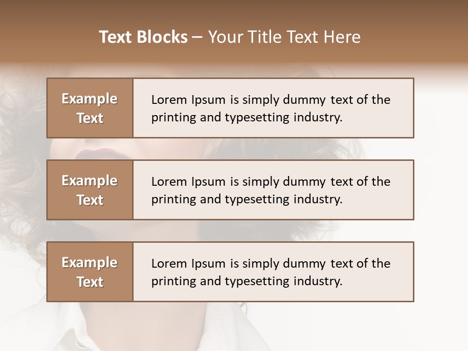 Young Hair Smile PowerPoint Template