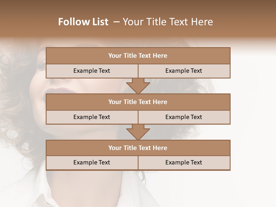 Young Hair Smile PowerPoint Template