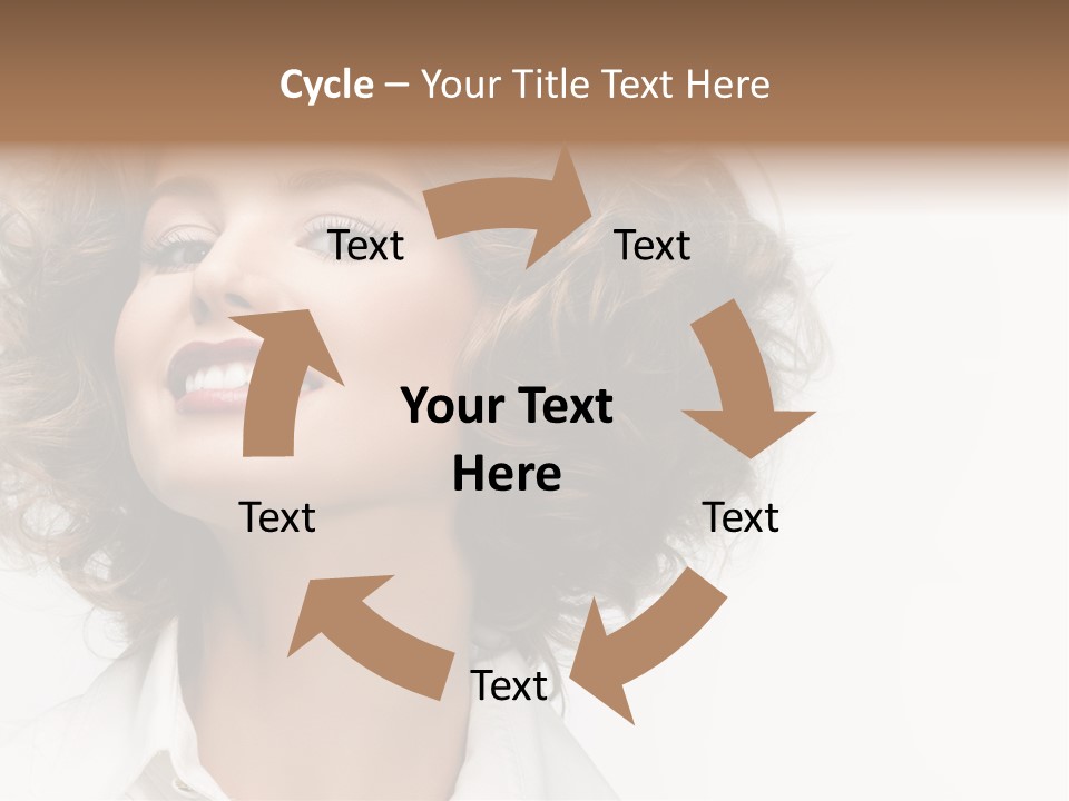 Young Hair Smile PowerPoint Template