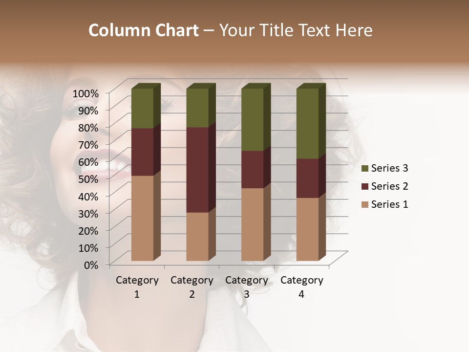 Young Hair Smile PowerPoint Template