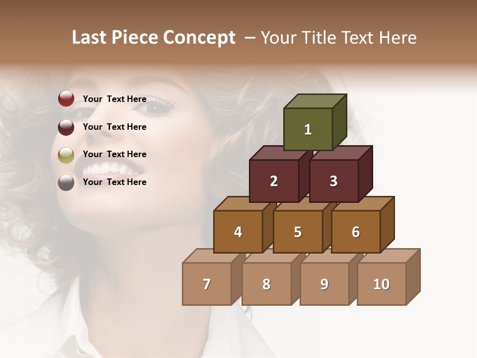 Young Hair Smile PowerPoint Template