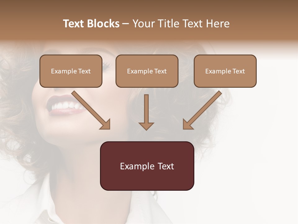 Young Hair Smile PowerPoint Template