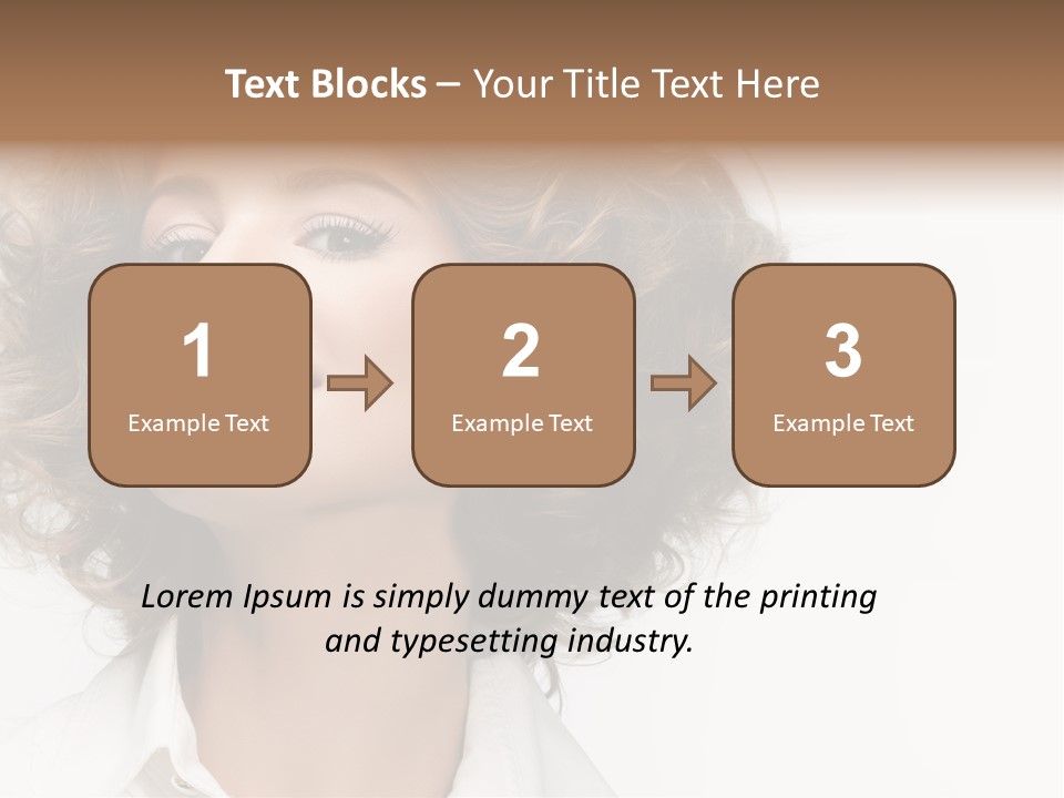 Young Hair Smile PowerPoint Template