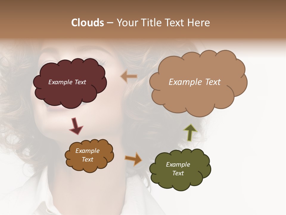 Young Hair Smile PowerPoint Template