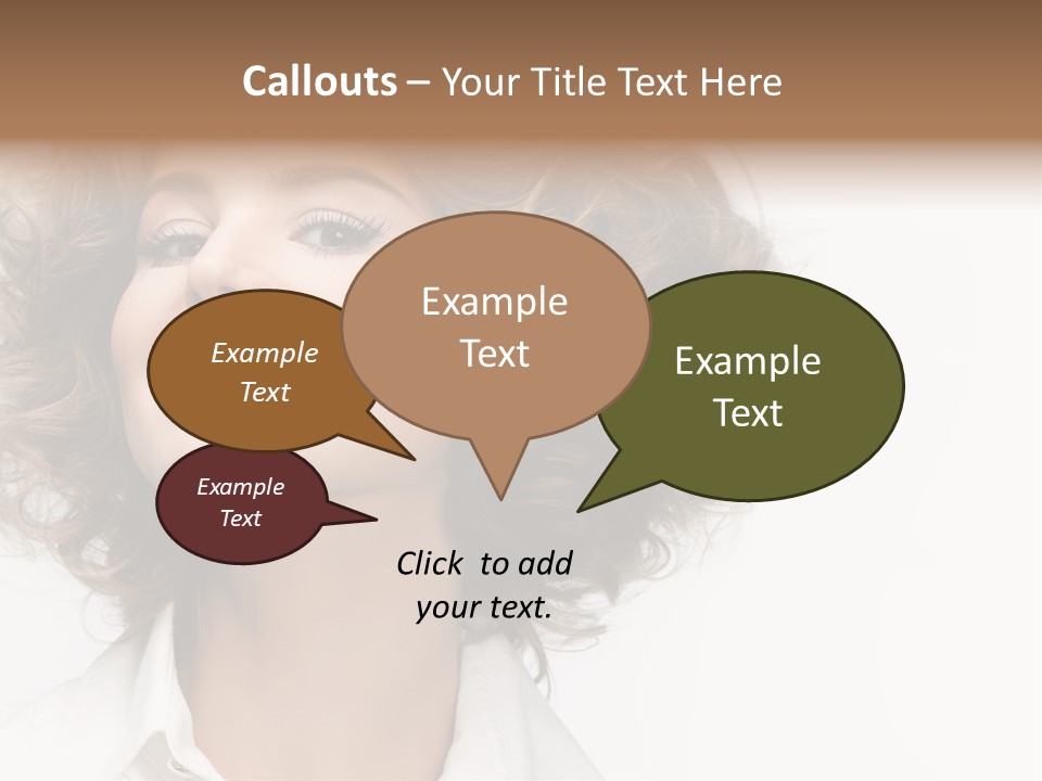 Young Hair Smile PowerPoint Template