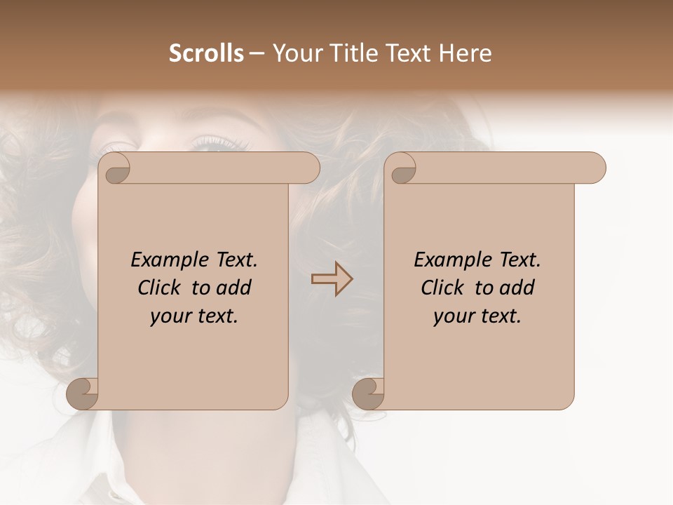 Young Hair Smile PowerPoint Template