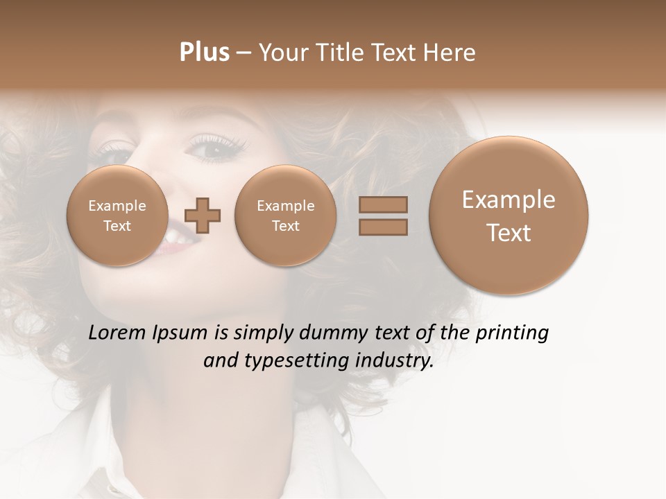 Young Hair Smile PowerPoint Template