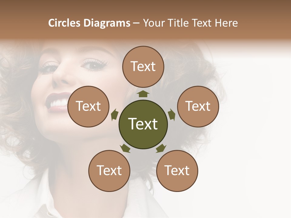 Young Hair Smile PowerPoint Template