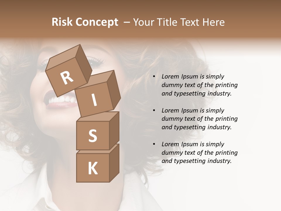 Young Hair Smile PowerPoint Template