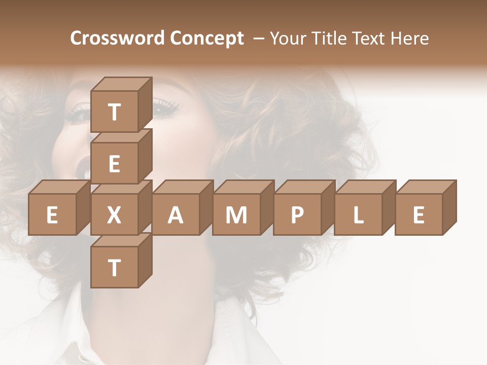 Young Hair Smile PowerPoint Template