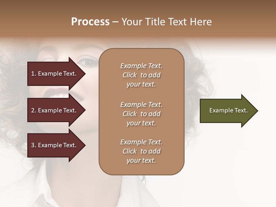 Young Hair Smile PowerPoint Template