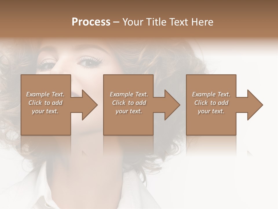 Young Hair Smile PowerPoint Template