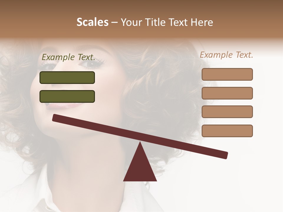 Young Hair Smile PowerPoint Template