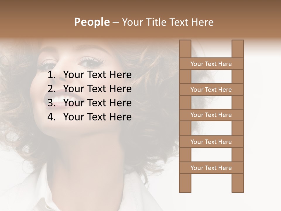 Young Hair Smile PowerPoint Template