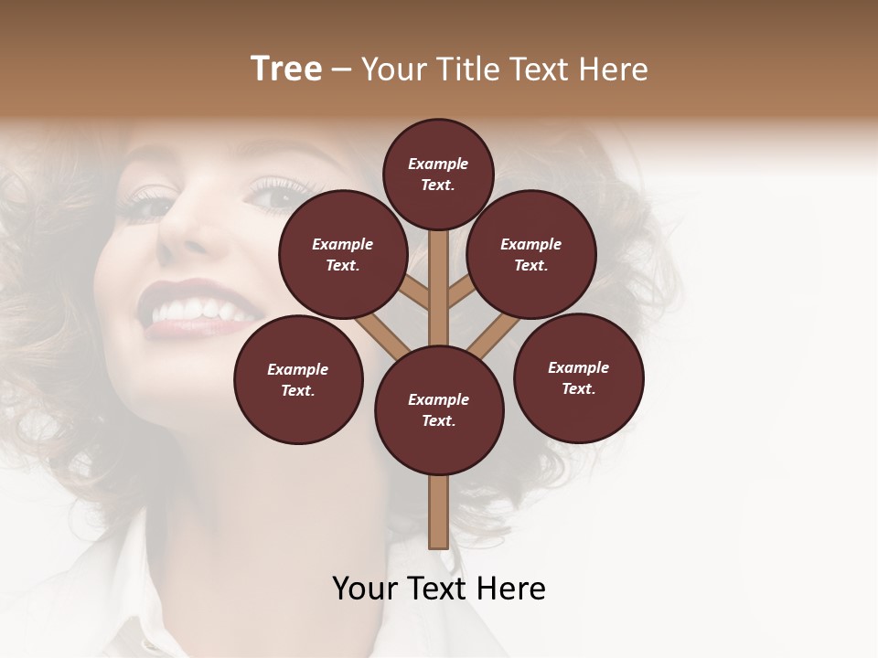 Young Hair Smile PowerPoint Template