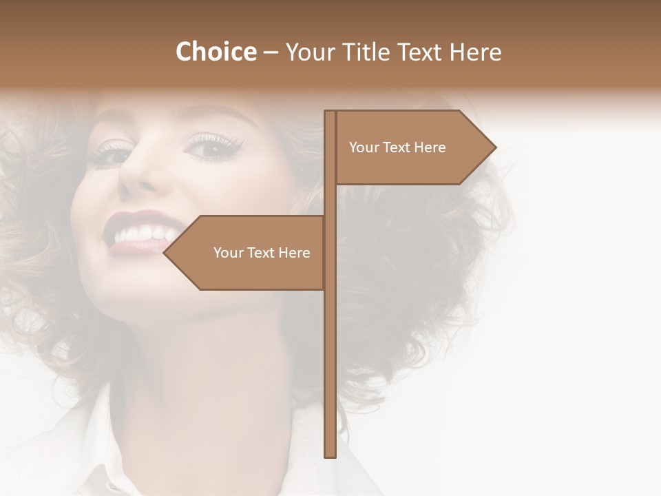 Young Hair Smile PowerPoint Template