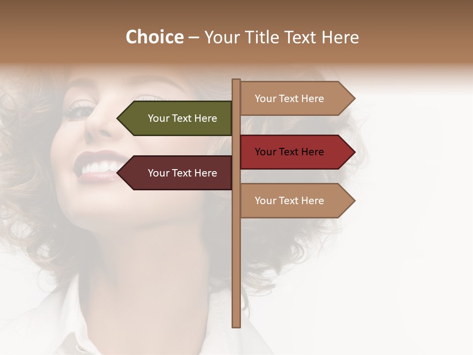 Young Hair Smile PowerPoint Template