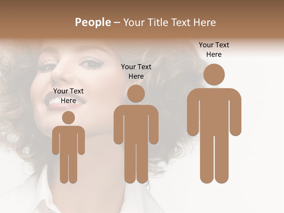 Young Hair Smile PowerPoint Template