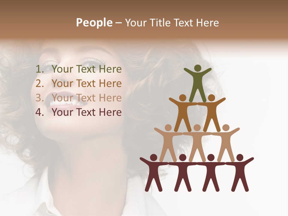 Young Hair Smile PowerPoint Template
