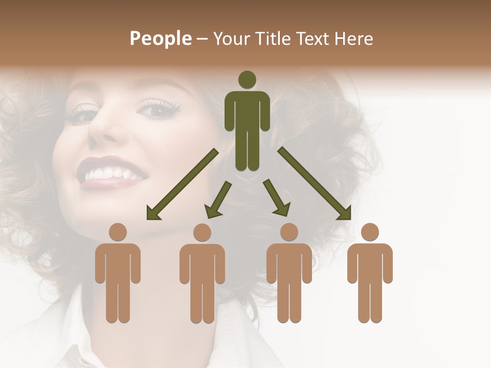 Young Hair Smile PowerPoint Template