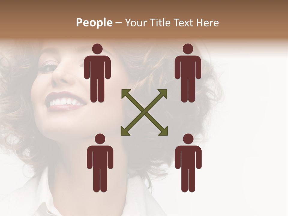 Young Hair Smile PowerPoint Template
