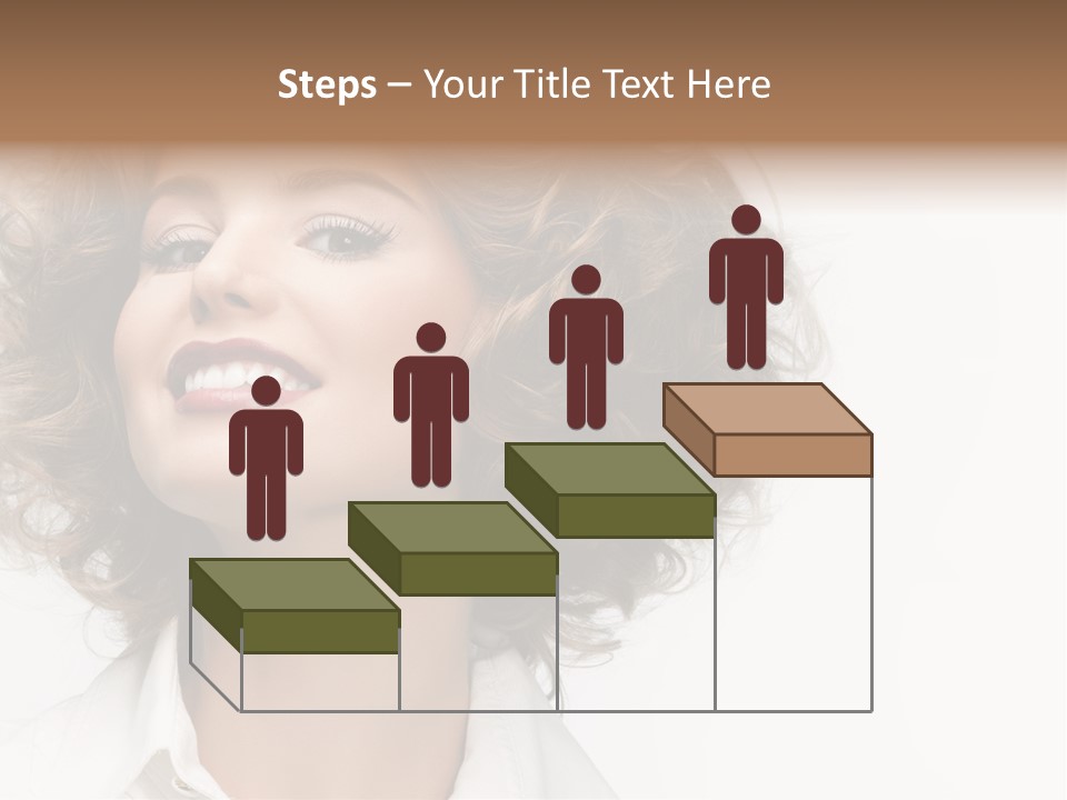 Young Hair Smile PowerPoint Template