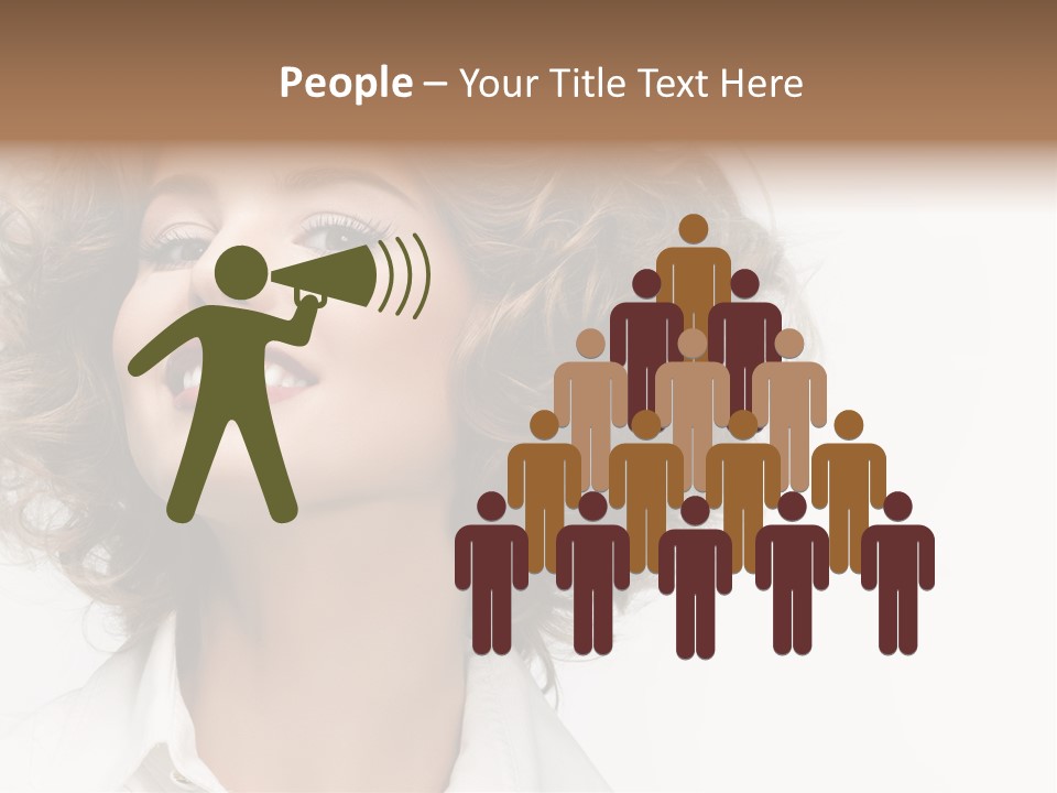 Young Hair Smile PowerPoint Template