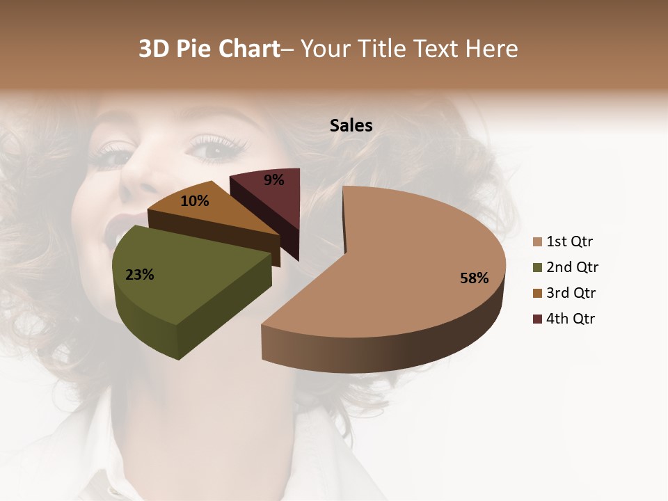 Young Hair Smile PowerPoint Template