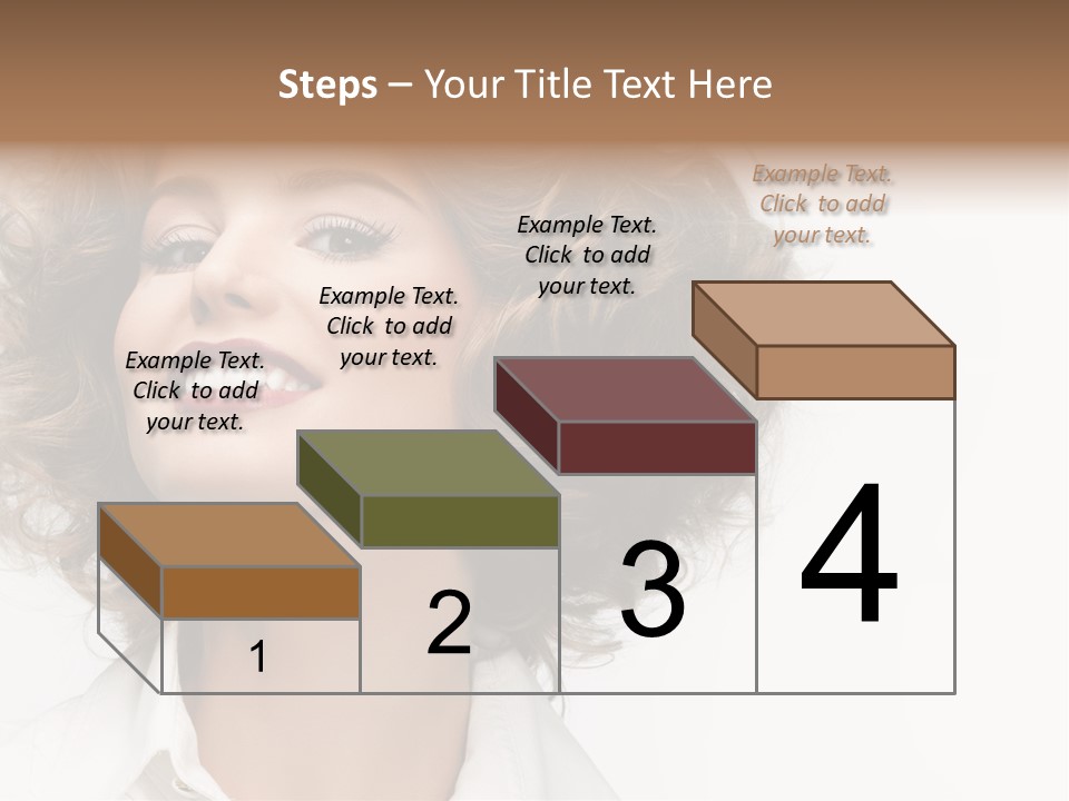Young Hair Smile PowerPoint Template