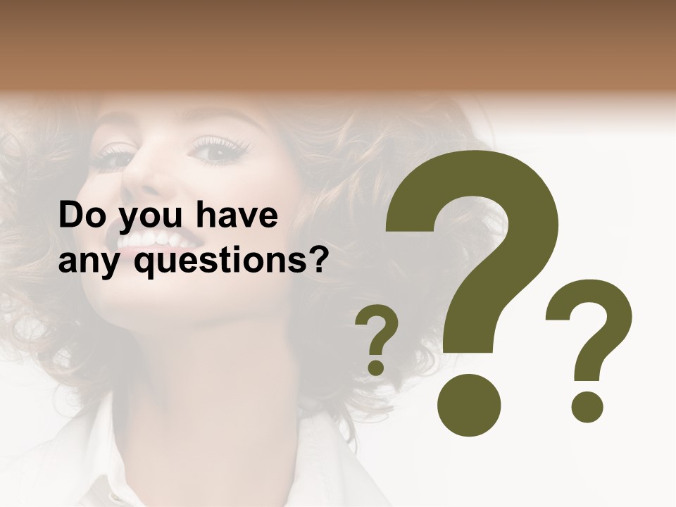 Young Hair Smile PowerPoint Template