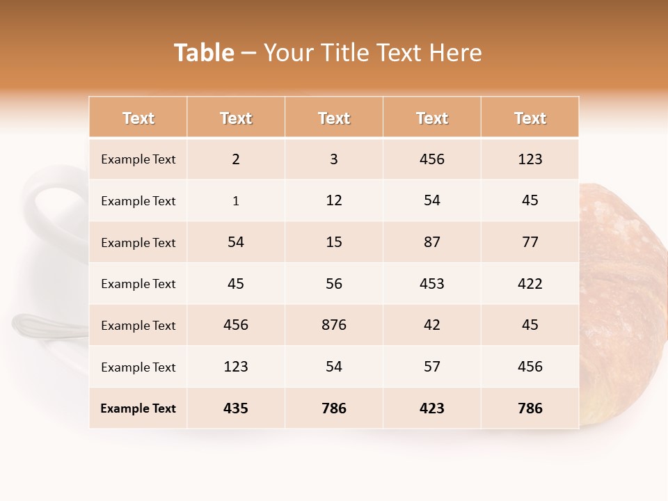 Bar Cappuccino Feed PowerPoint Template