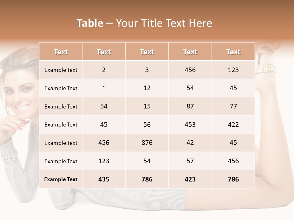 Female Smooth Isolated PowerPoint Template