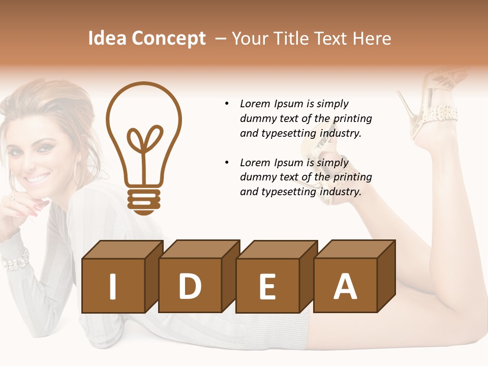 Female Smooth Isolated PowerPoint Template