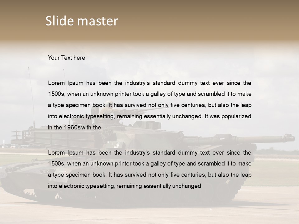 Tank Military War PowerPoint Template