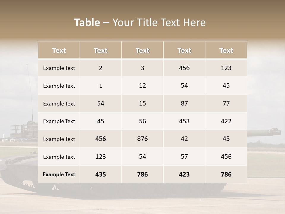 Tank Military War PowerPoint Template