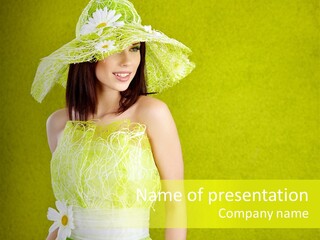 Spring Woman Model PowerPoint Template