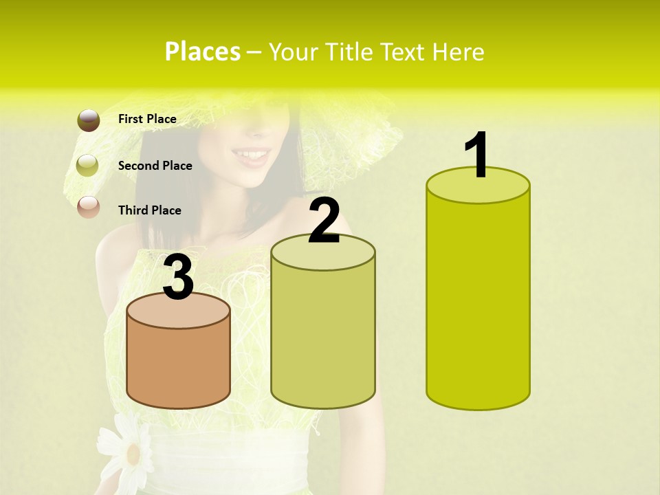 Spring Woman Model PowerPoint Template