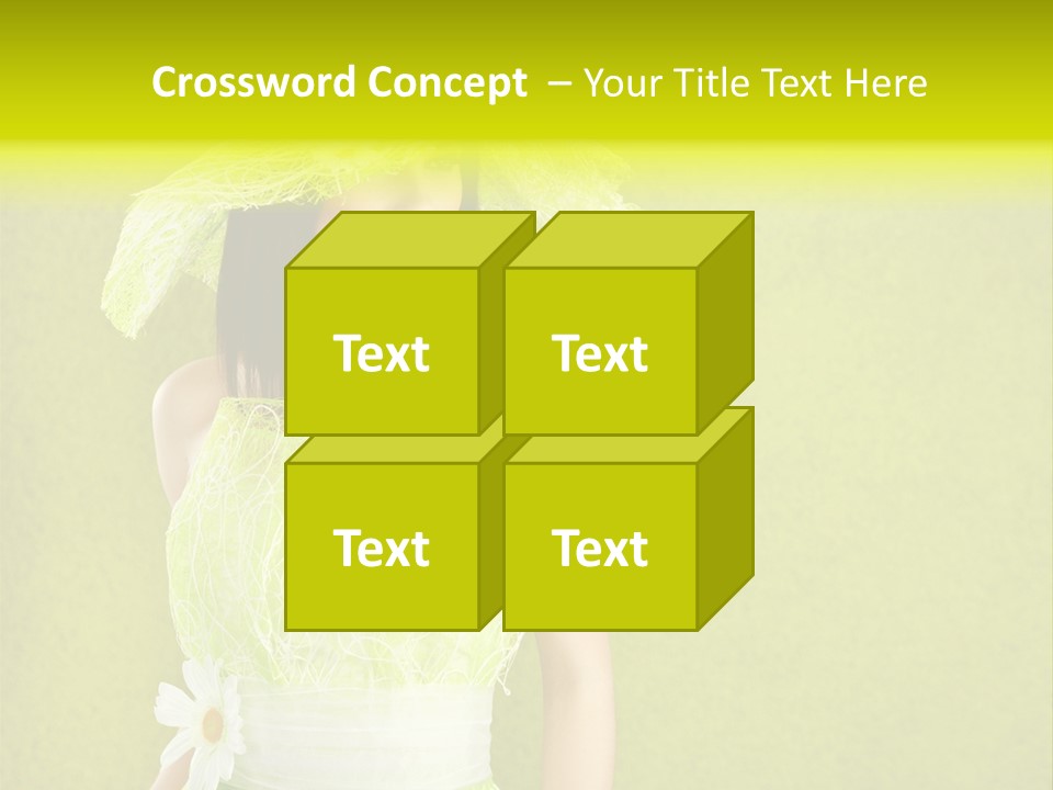 Spring Woman Model PowerPoint Template