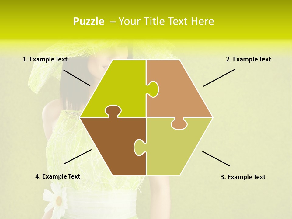 Spring Woman Model PowerPoint Template