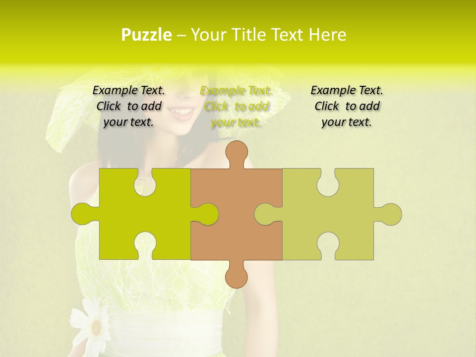 Spring Woman Model PowerPoint Template