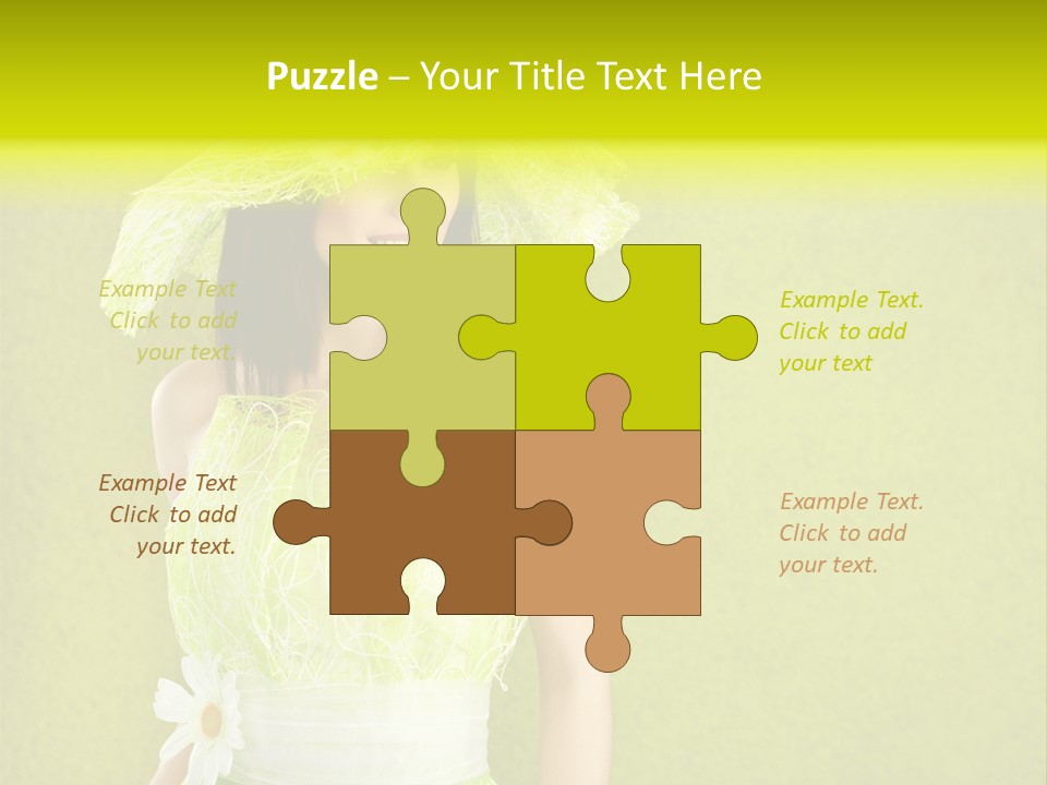Spring Woman Model PowerPoint Template