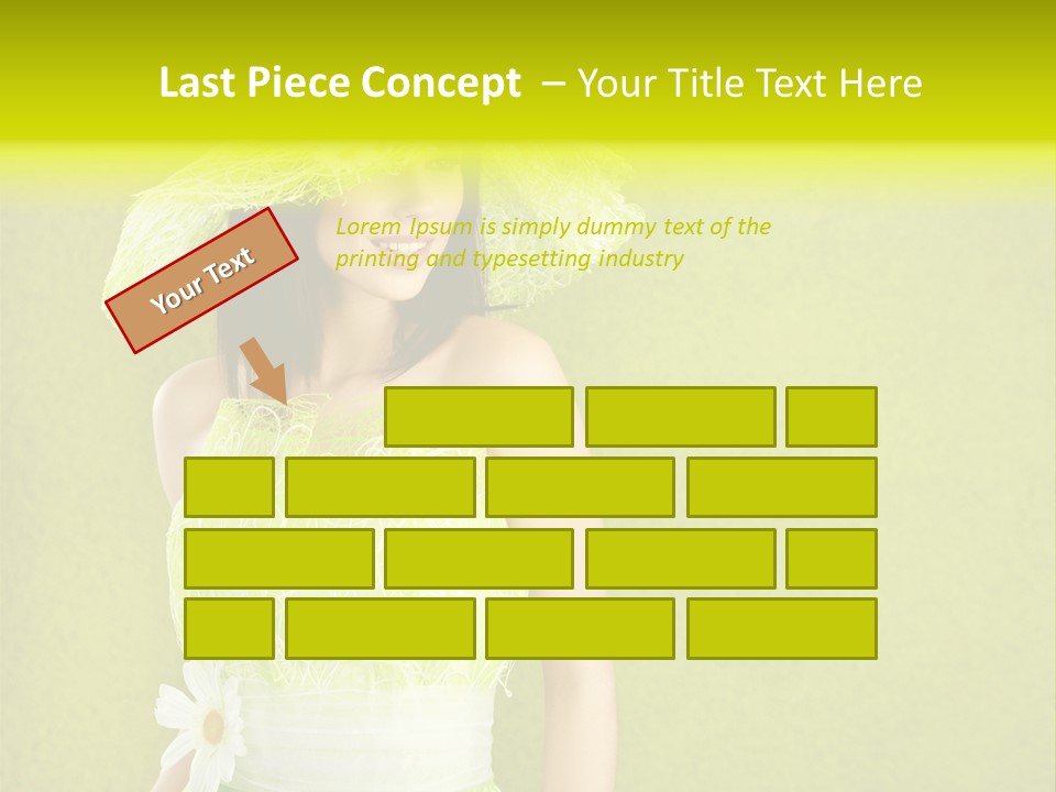 Spring Woman Model PowerPoint Template