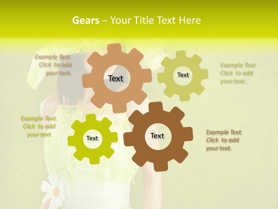 Spring Woman Model PowerPoint Template