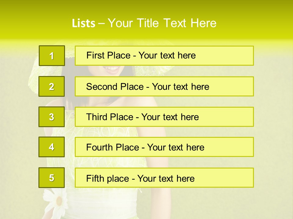 Spring Woman Model PowerPoint Template