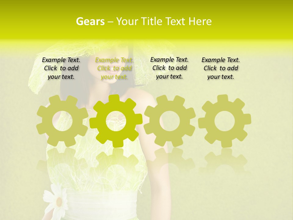 Spring Woman Model PowerPoint Template
