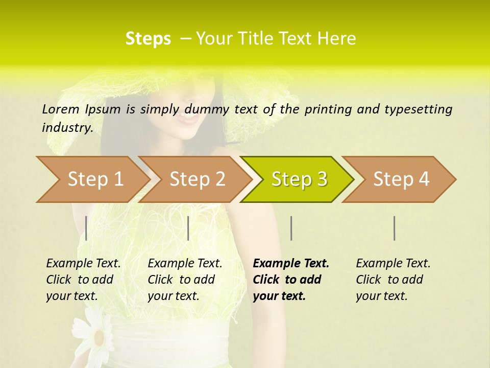 Spring Woman Model PowerPoint Template