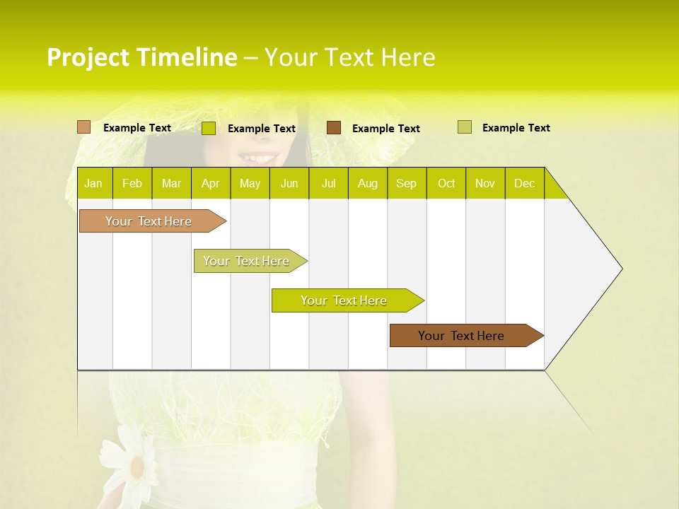 Spring Woman Model PowerPoint Template